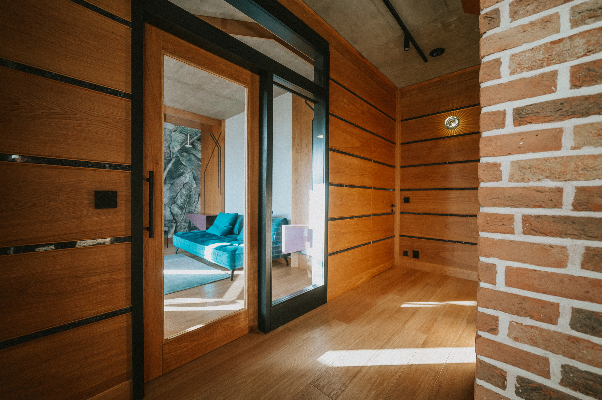 Drzwi dębowe ze szkłem